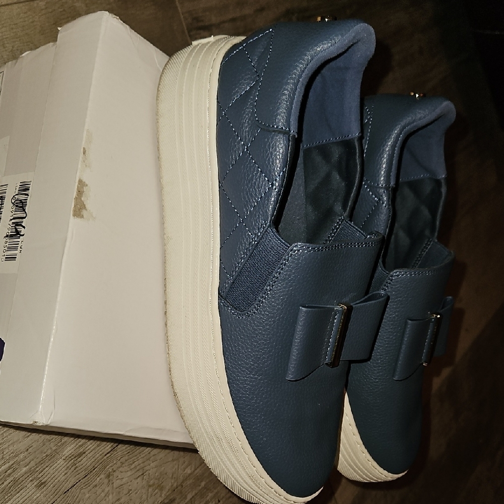 Joy Mangano Blue Slip-On Sneakers